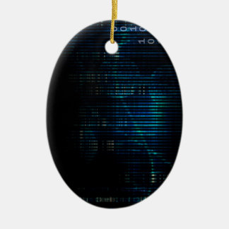 Science Technology Data as a Abstract Art Ceramic Tree Decoration