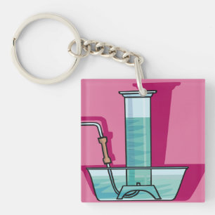 Science Test Tube Key Ring