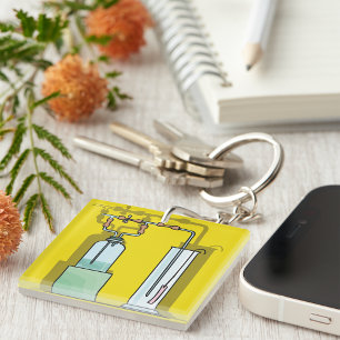 Science Test Tubes Key Ring