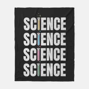 Science text design fleece blanket