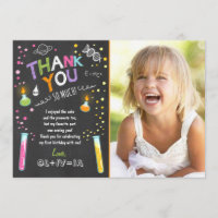 Science Thank You Card Experiment Birthday note
