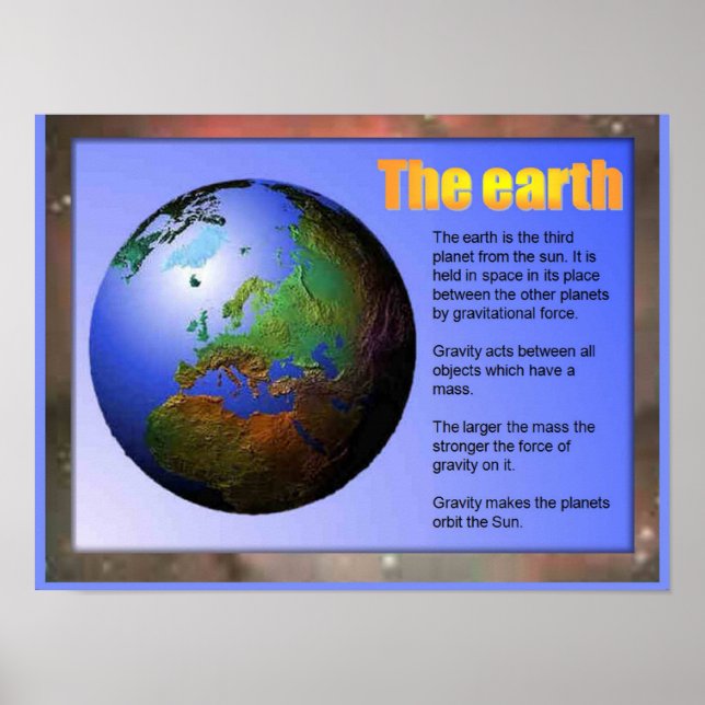 Science, The Earth Poster (Front)