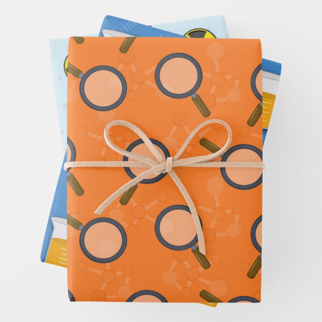 Science Themed Wrapping Paper Set (3) (In situ)
