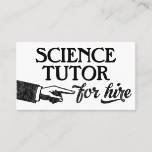 Science Tutor Business Cards - Cool Vintage