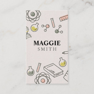Science Tutor Teacher Chemistry Cute Business Card