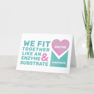 Science Valentine Enzyme Biology Teacher Geek Holi Holiday Card