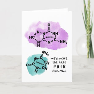 Science Valentine We'd Make the Best Pair DNA  Holiday Card