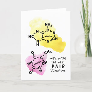 Science Valentine We'd Make the Best Pair DNA Name Holiday Card