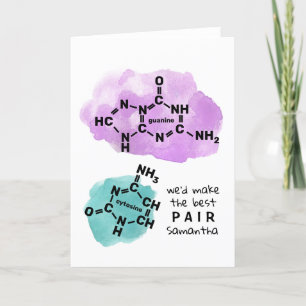 Science Valentine We'd Make the Best Pair DNA Name Holiday Card