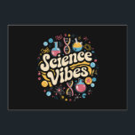 Science Vibes Groovy First Day of Back To School  Invitation<br><div class="desc">Science Vibes Retro First Day of Back To School Groovy Teacher</div>