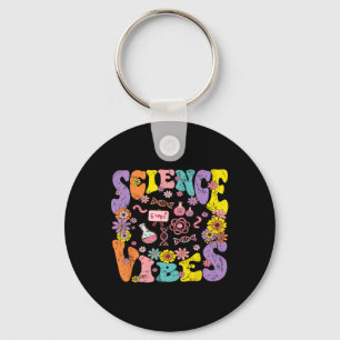 Science Vibes Retro 1st Day Of Byck To School Groo Key Ring