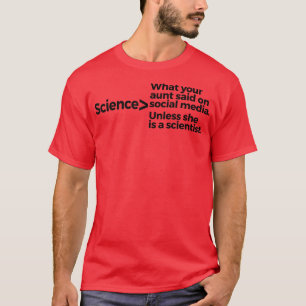 Science What Your Aunt Said On Social Media Unles T-Shirt