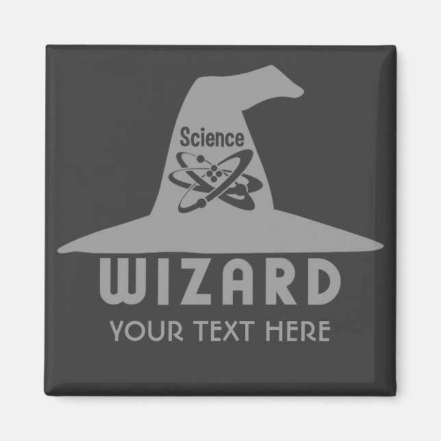 Science Wizard custom magnet (Front)