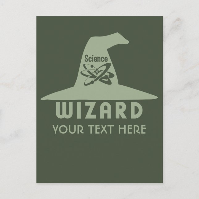 Science Wizard custom postcard (Front)