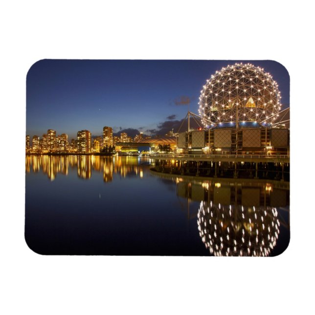 Science World and CBD reflected in False Creek, Magnet (Horizontal)