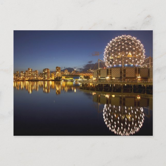 Science World and CBD reflected in False Creek, Postcard (Front)