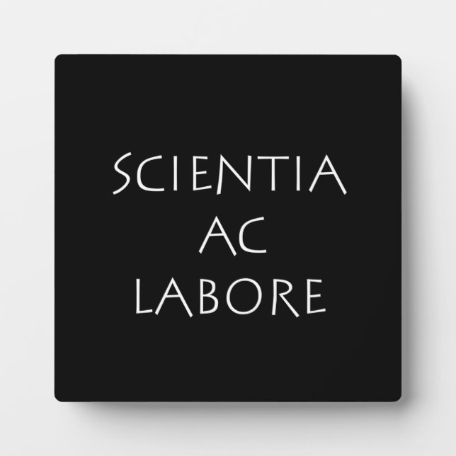 Scientia ac labore plaque (Front)