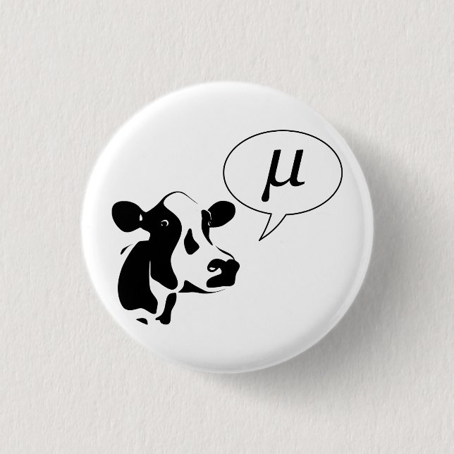 Scientific Cow Goes Mu 3 Cm Round Badge (Front)