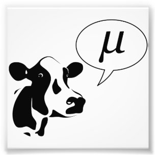 Scientific Cow Goes Mu Photo Print