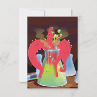 Scientific experiment flask Monster Invitation