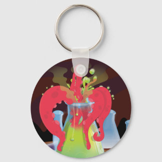 Scientific experiment flask Monster Key Ring