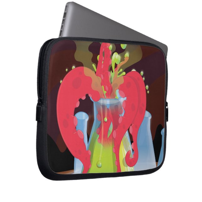 Scientific experiment flask Monster Laptop Sleeve (Front Right)