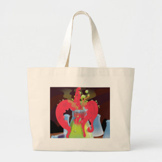 Scientific experiment flask Monster Large Tote Bag