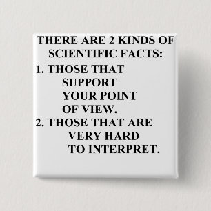 scientific facts 15 cm square badge