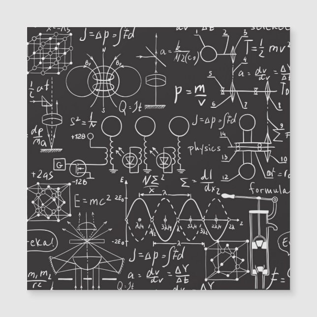 Scientific Formulas: Chalkboard Calculations Patte (Front)