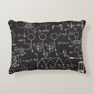 Scientific Formulas: Chalkboard Calculations Patte Decorative Cushion