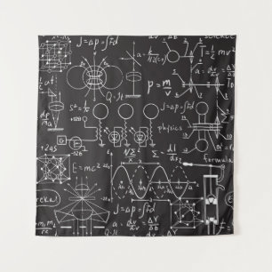 Scientific Formulas: Chalkboard Calculations Patte Tapestry