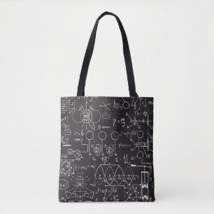 Scientific Formulas: Chalkboard Calculations Patte Tote Bag