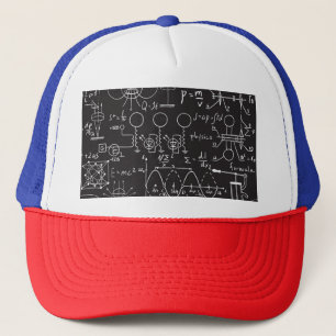 Scientific Formulas: Chalkboard Calculations Patte Trucker Hat
