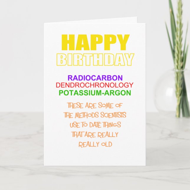 scientific happy birthday wish brother thank you card (Front)