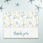 Scientific Laboratory Equipment Thank You Postcard<br><div class="desc">Plain scientific thank you postcard for your personal or science related business use. It appeals to biology, chemistry, physics, medicine or any other science field. The postcard has a pattern of research laboratory equipment such as test tubes, flasks and glass jars in beautiful yellow and blue colors. To complement the...</div>