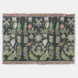 Scientific Nature Art Ernst Haeckel Liverworts Throw Blanket