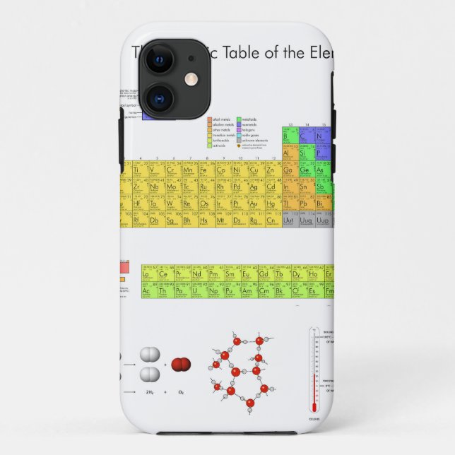 Scientific Periodic Table of the Elements Case-Mate iPhone Case (Back)