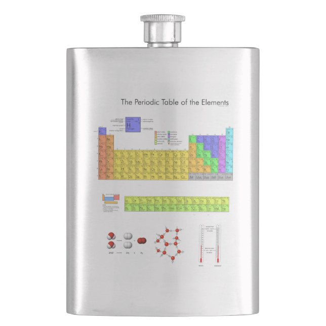 Scientific Periodic Table of the Elements Hip Flask (Front)