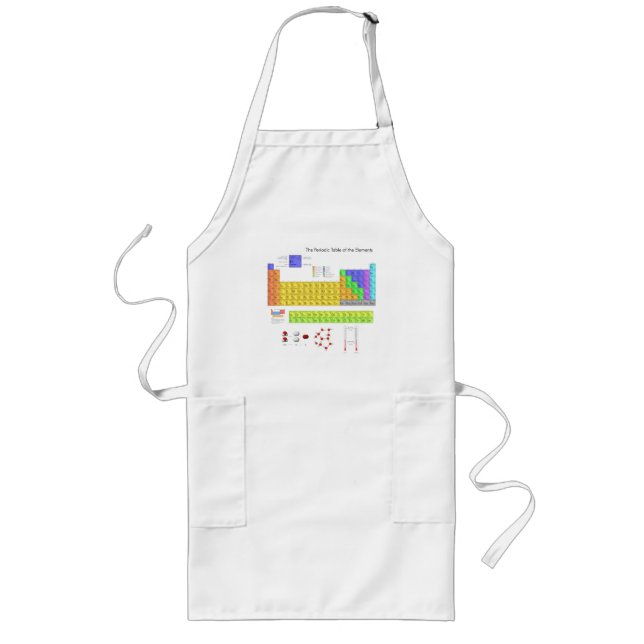 Scientific Periodic Table of the Elements Long Apron (Front)
