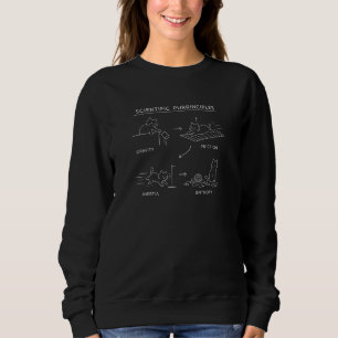 Scientific Purrinciples Funny Cat Physics Diagram Sweatshirt