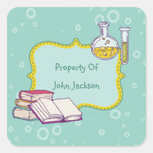 Scientific Study Personalised Bookplate Sticker