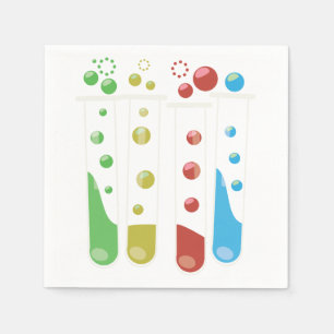 Scientific Test Tubes cartoon Napkin
