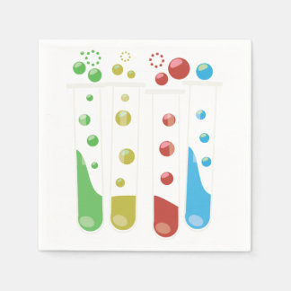 Scientific Test Tubes cartoon Napkin
