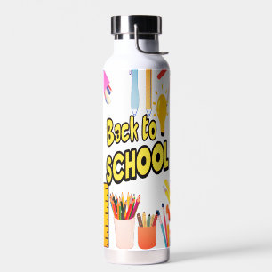 Scientific Water Bottle With Algebra Symbols