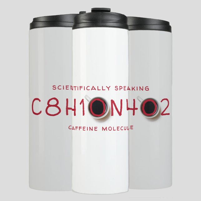 Scientifically Speaking Caffeine Molecular Formula Thermal Tumbler (Creator Uploaded)