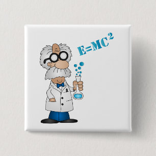 Scientist 15 Cm Square Badge