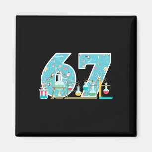Scientist 67 Birthday Party Lab Stem Chemistry Sci Magnet