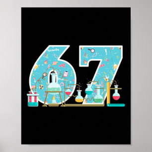 Scientist 67 Birthday Party Lab Stem Chemistry Sci Poster