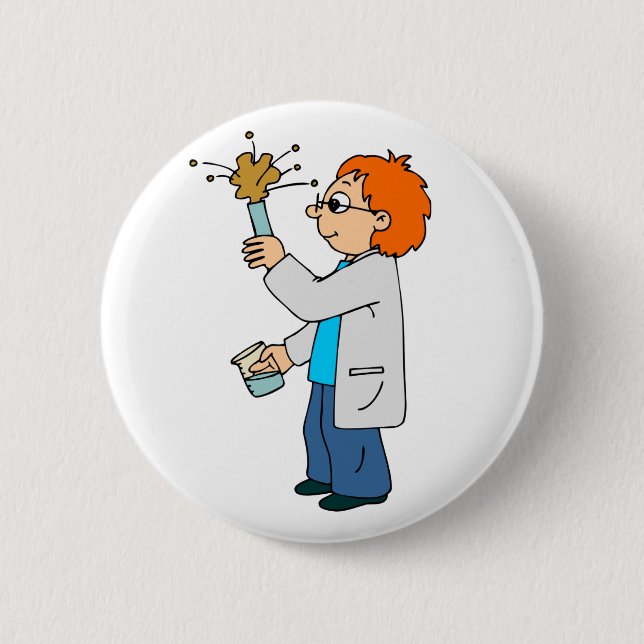 Scientist 6 Cm Round Badge (Front)