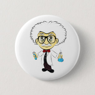 Scientist 6 Cm Round Badge
